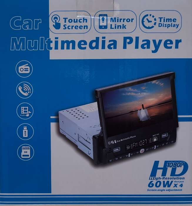 7 Inch Single BT Din BT MP5 Player with Flip out Touchscreen Car Stereo FM Radio android Mirror link