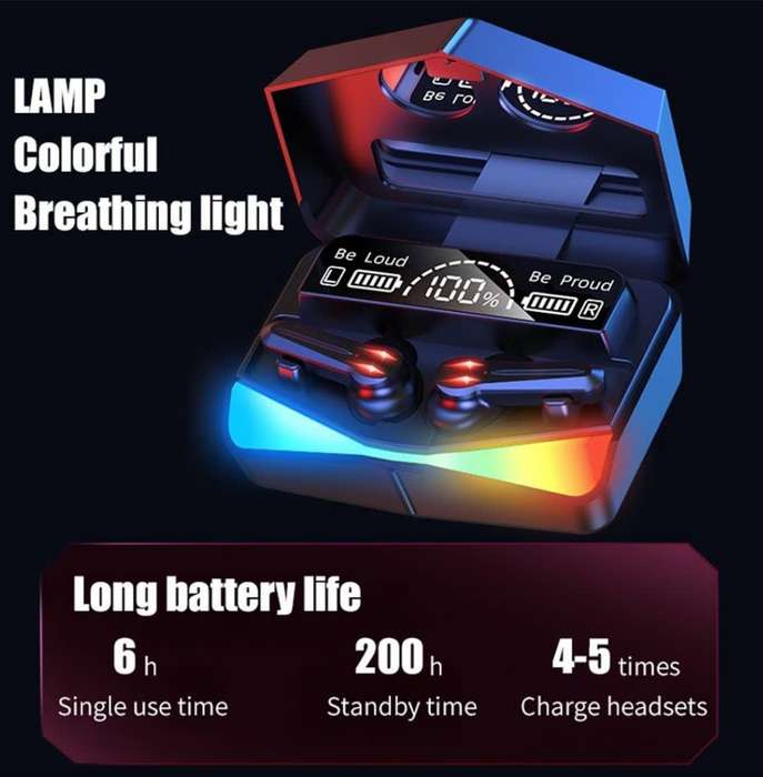 Wireless M28 Earphones with Power Bank - iOS & Android Compatible