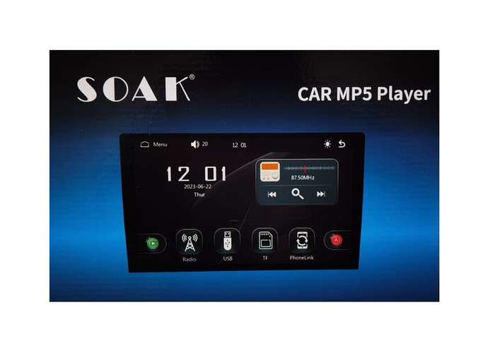 9 Inch Soak Car Stereo Double Din with Wireless Carplay Android Auto Touch Screen