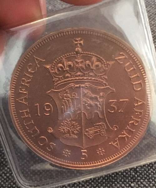 *#* SA 1937 Edward viii copper pattern crown  Only 550 minted - *#*