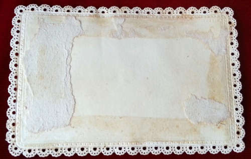 ANTIQUE VICTORIAN GREETINGS SCRAPBOOK CARD,