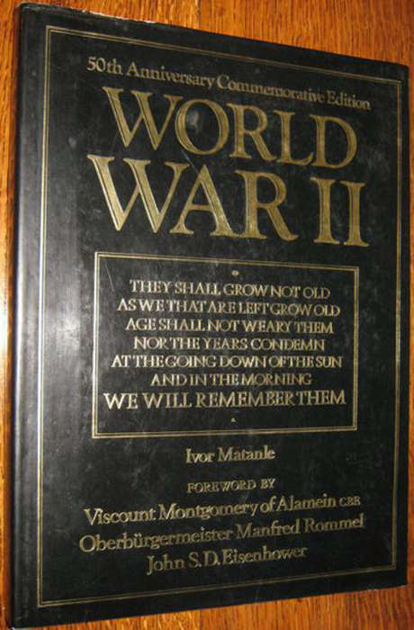 50th ANNIVERSARY COMMEMORATIVE EDITION, WORLD WAR 11, by IVOR MATANLE.
