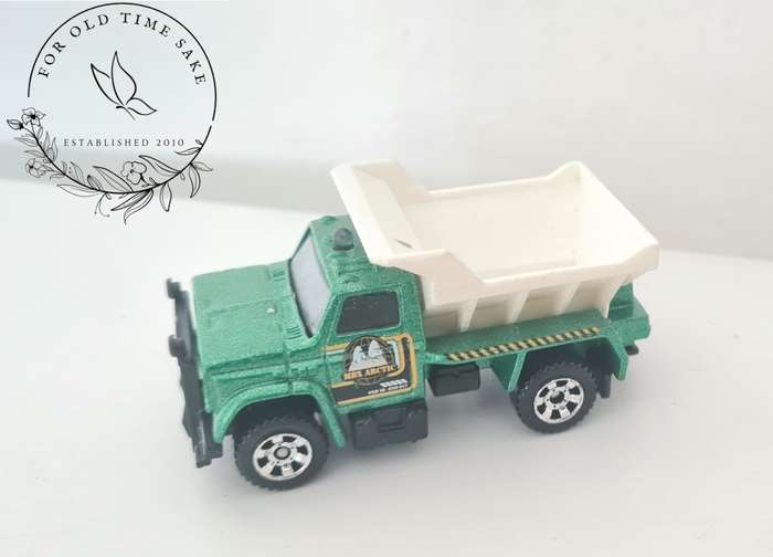 Mattel Matchbox 1990 Highway Maintenance Truck Green With White Hopper MB222