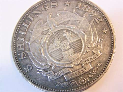 1892 ZAR Kruger 5 shilling - single shaft @ crazy R1 start