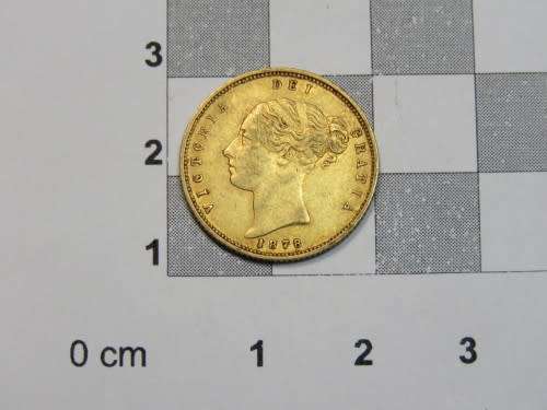 1878 Great Britian half sovereign VF+ - Die no 10 unrecorded in 1878
