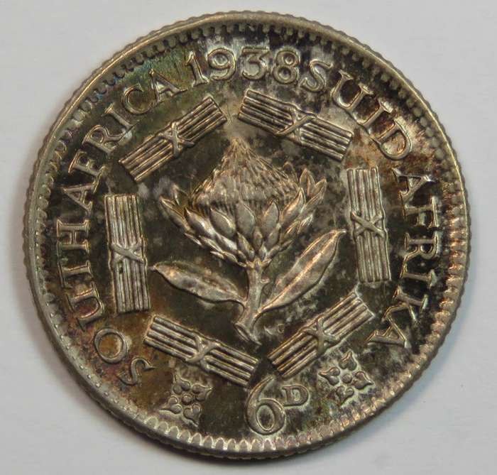 1938 sixpence - Excellent