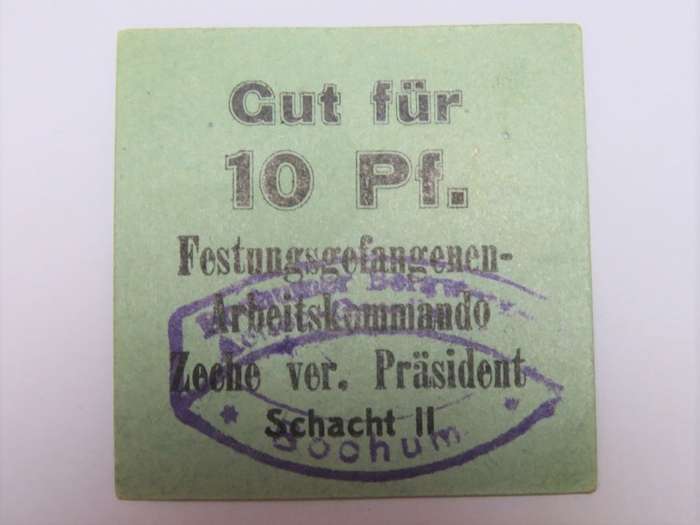 German WW1 Arbeidskommando 10 pfennig `Good for` POW currency token