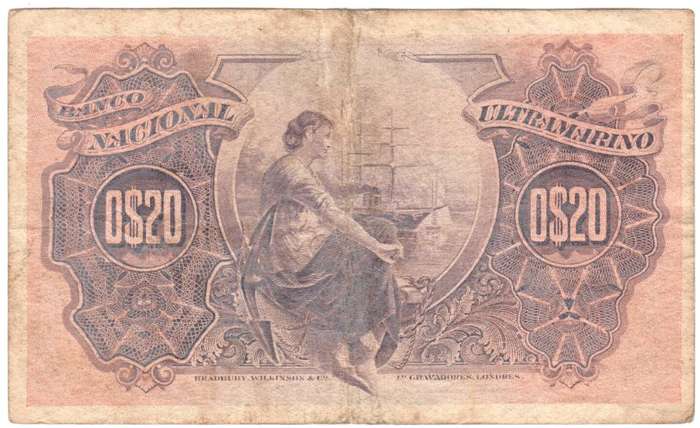 Mozambique 1914 Lourenco Marques 20 Escudo banknote