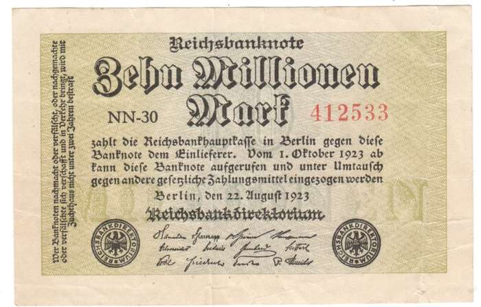 Germany Reichsbanknote 1923 - Ten Million Mark