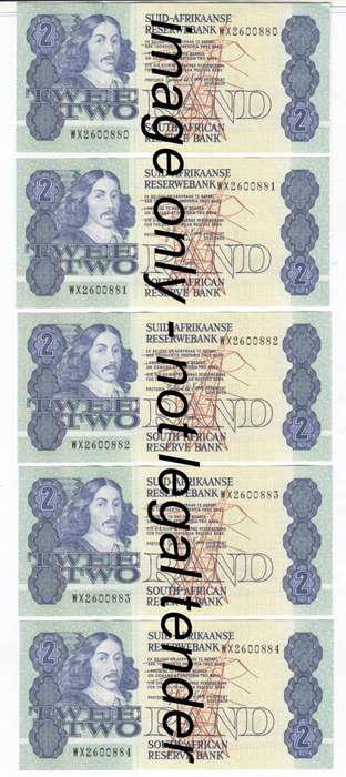 Lot of 10 x R2 replacement notes with consecutive numbers WX series