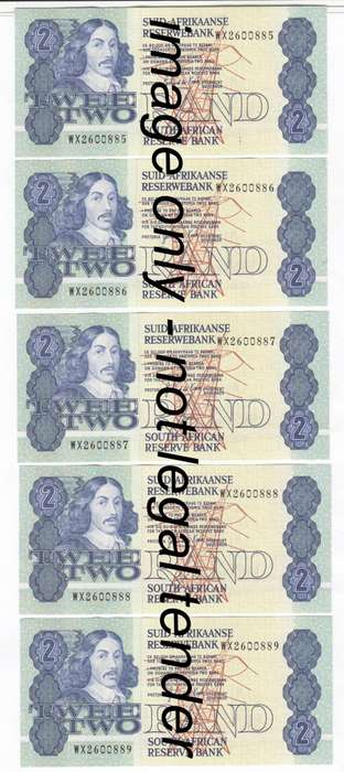Lot of 10 x R2 replacement notes with consecutive numbers WX series