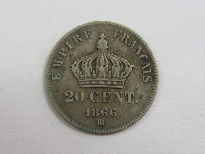 1866 France 20 centimes - BB