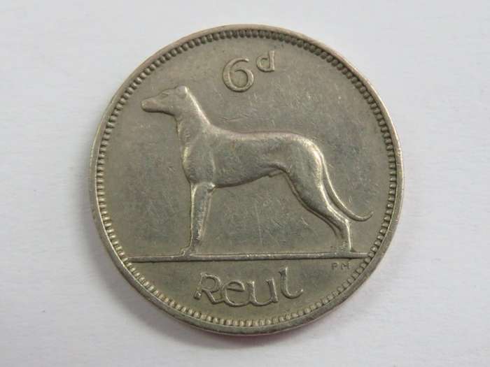 1950 Ireland sixpence - XF+