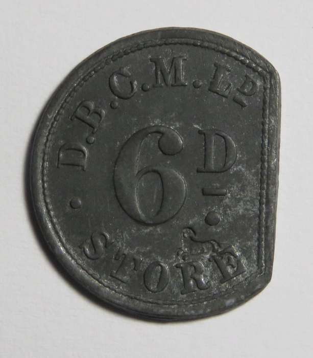 De Beers Consolidated Mines 6d sixpence token