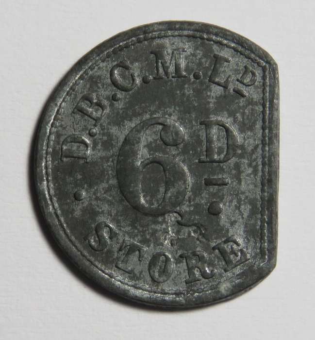 De Beers Consolidated mines 6d sixpence token