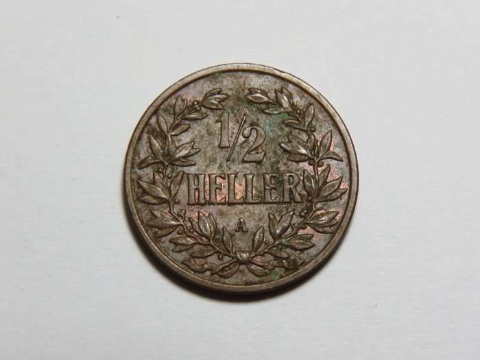1904 German East Africa 1/2 Heller - AU