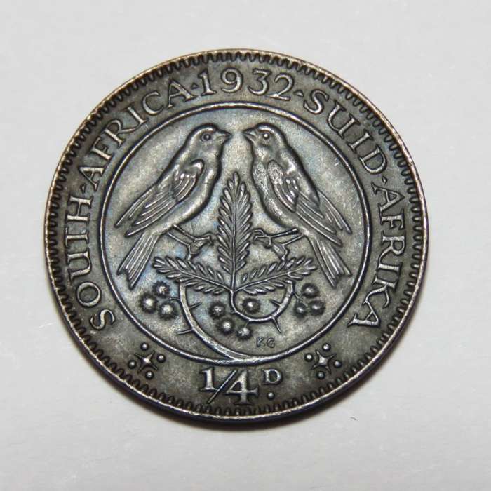 1932 SA Union 1/4d farthing UNC - low mintage