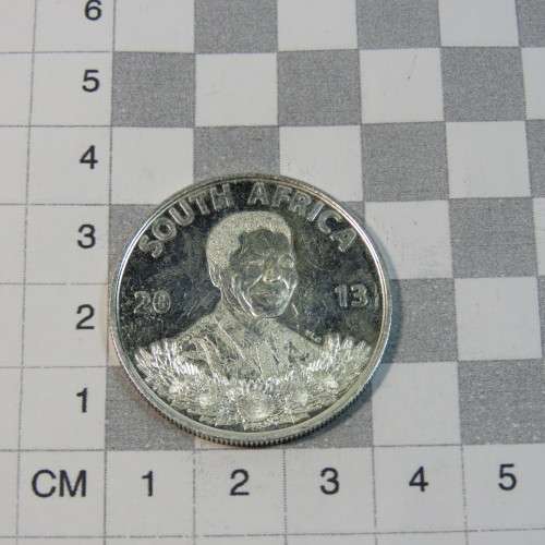 2013 Mandela silver protea R1 - Life of a legend