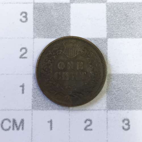 1879 USA Indian head one cent - AU with small hole in cheek