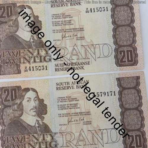 GPC de Kock 3rd issue R20 replacement notes - Z 32, Z 33, Z 34, Z 35