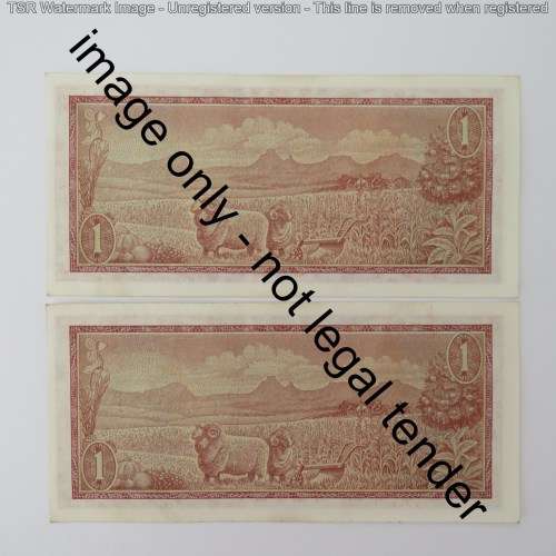 TW de Jongh 3rd issue lot of 11 R1 notes uncirculated with consecutive numbers