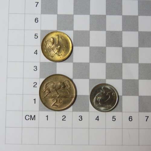 South Africa 1988 set of coins from 1 cent to 1 rand
