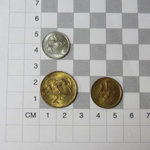 South Africa 1987 set of coins from 1 cent to 1 rand