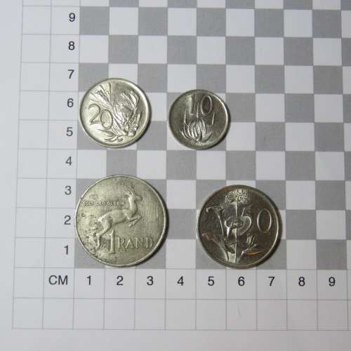 South Africa 1985 set of coins from 1 cent to 1 rand