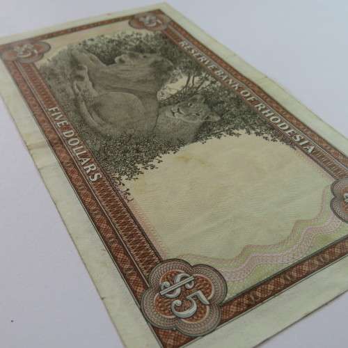 Reserve Bank of Rhodesia Five Dollars 1 March 1976 VF