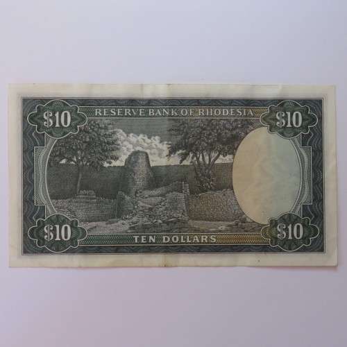 Reserve Bank of Rhodesia Ten Dollars 2 January 1979