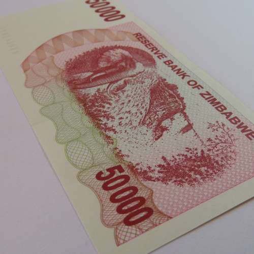 Zimbabwe Bearer cheque 1-3-2007 $50000 uncirculated AA 0602894