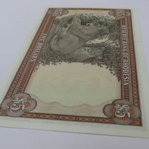 Reserve Bank of Rhodesia Five Dollars 20 October 1978 - Crisp Uncirculated