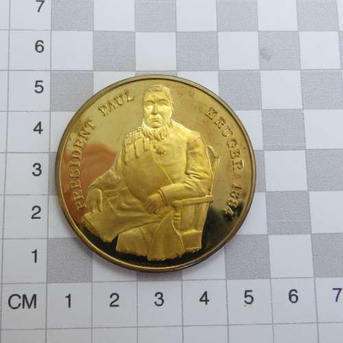 Sterling silver medallion President Paul Kruger 1884