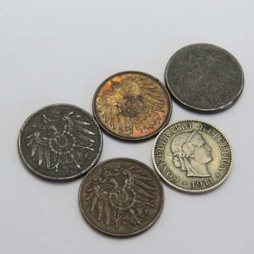 Lot of 5 coins - Each one older than 100 years