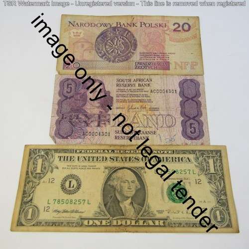 Lot of 10 world banknotes