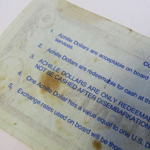 Shipping token for 50 cents useable on board the Achille Lauro which was hijacked 1985