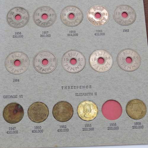 Collection of Fiji coins