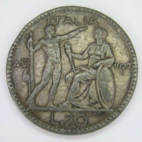 1927 Italy 20 Lira - VF