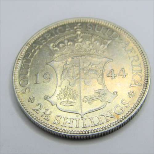 1944 SA Union Half Crown 2 1/2 Shilling - AU with lustre
