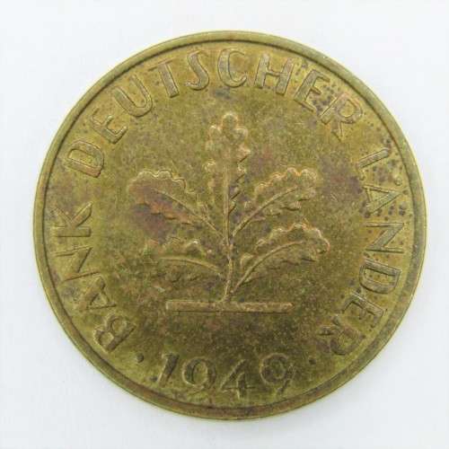 1949 D Germany 10 Pfennig - AU