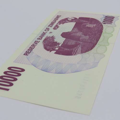 Zimbabwe $10000 bearer cheque 1 August 2006 - Rare issue no space between 1 and 0000 of 10000