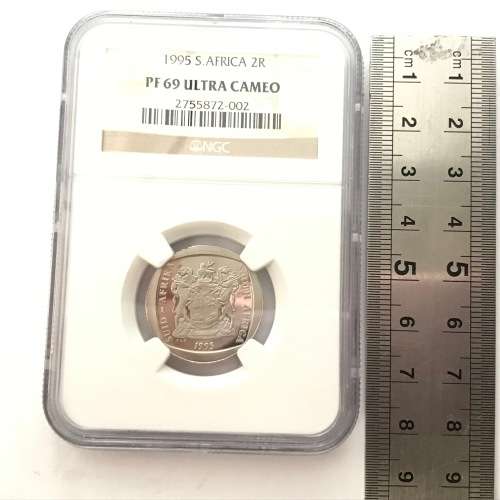1995 South Africa proof R2 Only 5816 proof coins minted - This one graded PF 69 ULTRA CAMEO by NGC