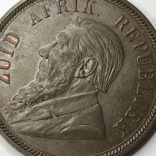 1898 ZAR Kruger Penny - AU+ with remaining Lustre