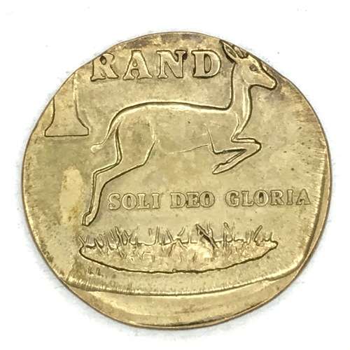 1991 One Rand on 10 cent planchet - ERROR COIN