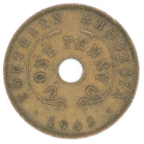 1942 Southern Rhodesia Penny - XF - SCRACE
