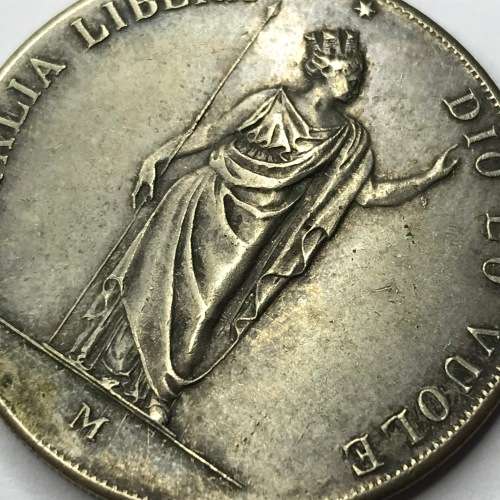 Italian States Revolutionary Provincial Government 1848 m 5 Lire - XF+