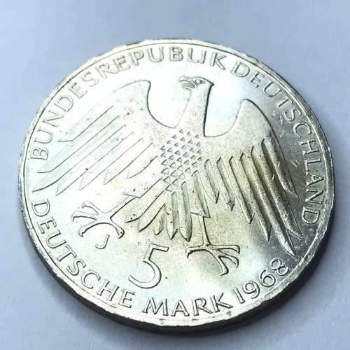 1968 j German Proof 5 Mark