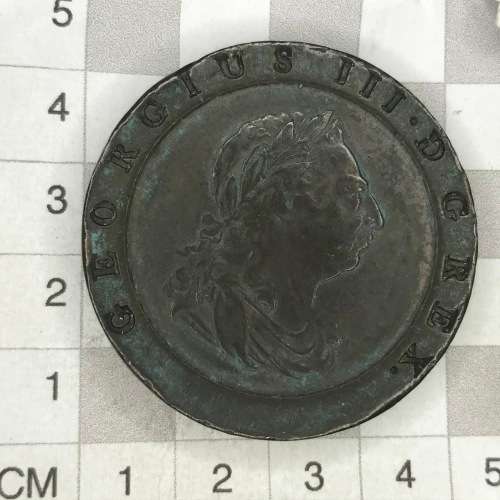 1797 British George III Cartwheel 2 Pence - SCARCE