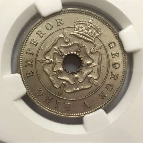 1934 Southern Rhodesia graded Penny - NGC MS 63 - hen`s teeth