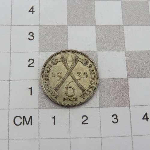 1935 Southern Rhodesia 6d sixpence